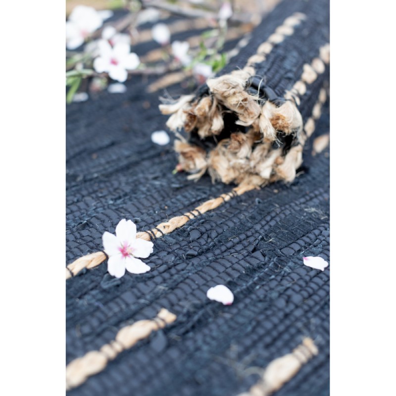 EDJE ΧΑΛΑΚΙ 60x90cm ΔΕΡΜΑ ΜΑΥΡΟ ΜΠΕΖ ΓΙΟΥΤΑ