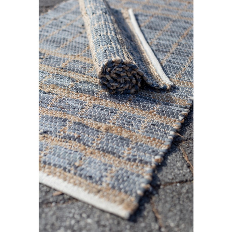 KARO ΧΑΛΑΚΙ 60x90cm ΔΕΡΜΑ ΓΚΡΙ ΜΠΕΖ ΓΙΟΥΤΑ