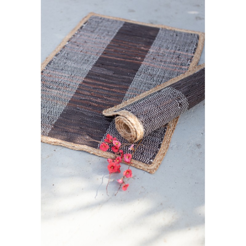 DARK ΧΑΛΑΚΙ 60x90cm ΔΕΡΜΑ ΜΑΥΡΟ ΜΠΕΖ ΓΙΟΥΤΑ