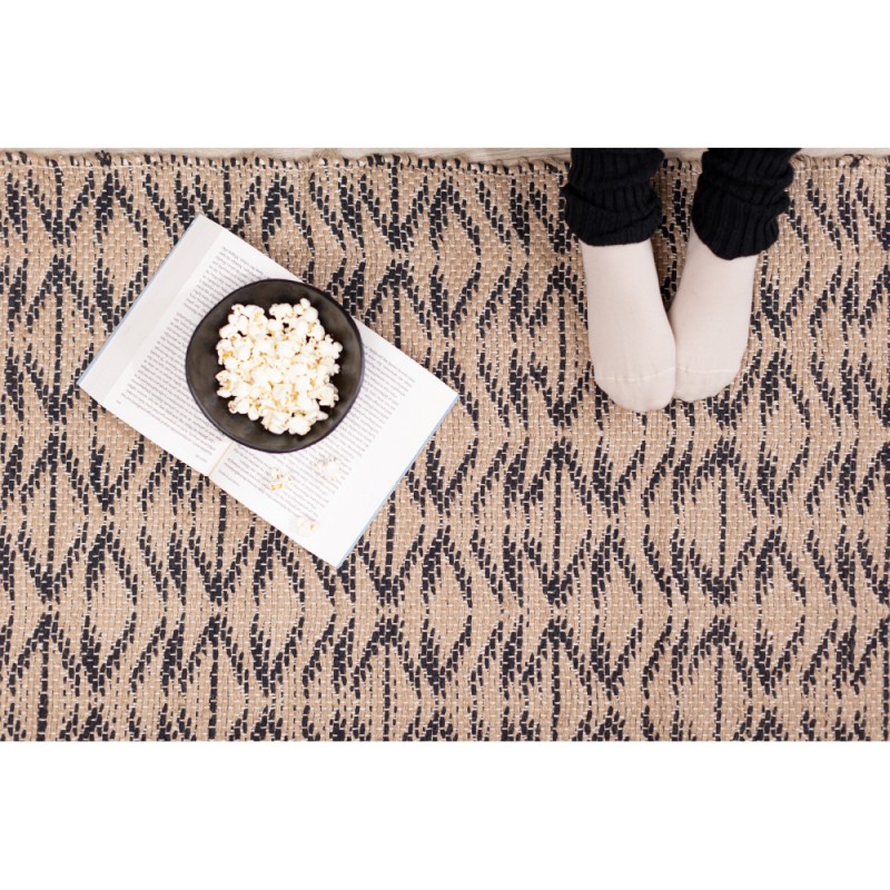 AFRICA ΧΑΛΙ ΔΙΑΔΡΟΜΟΥ 70x150cm ΓΙΟΥΤΑ ΜΑΥΡΟ ΜΠΕΖ ΒΑΜΒΑΚΙ