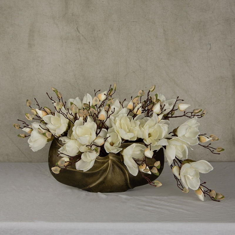 IWA 2 ΒΑΖΟ 39x9x19cm ΑΛΟΥΜΙΝΙΟ ΧΡΥΣΟ ΑΝΤΙΚΕ