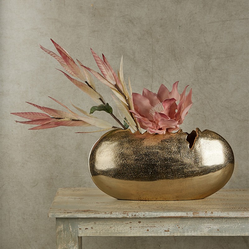 VAGOTT ΒΑΖΟ 42x10x19cm ΑΛΟΥΜΙΝΙΟ ΧΡΥΣΟ