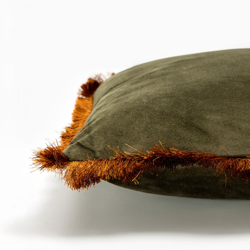 TERRICIO ΔΙΑΚΟΣΜΗΤΙΚΟ ΜΑΞΙΛΑΡΙ 45x45cm ΒΕΛΟΥΔΟ ΛΑΔΙ ΧΡΥΣΟ