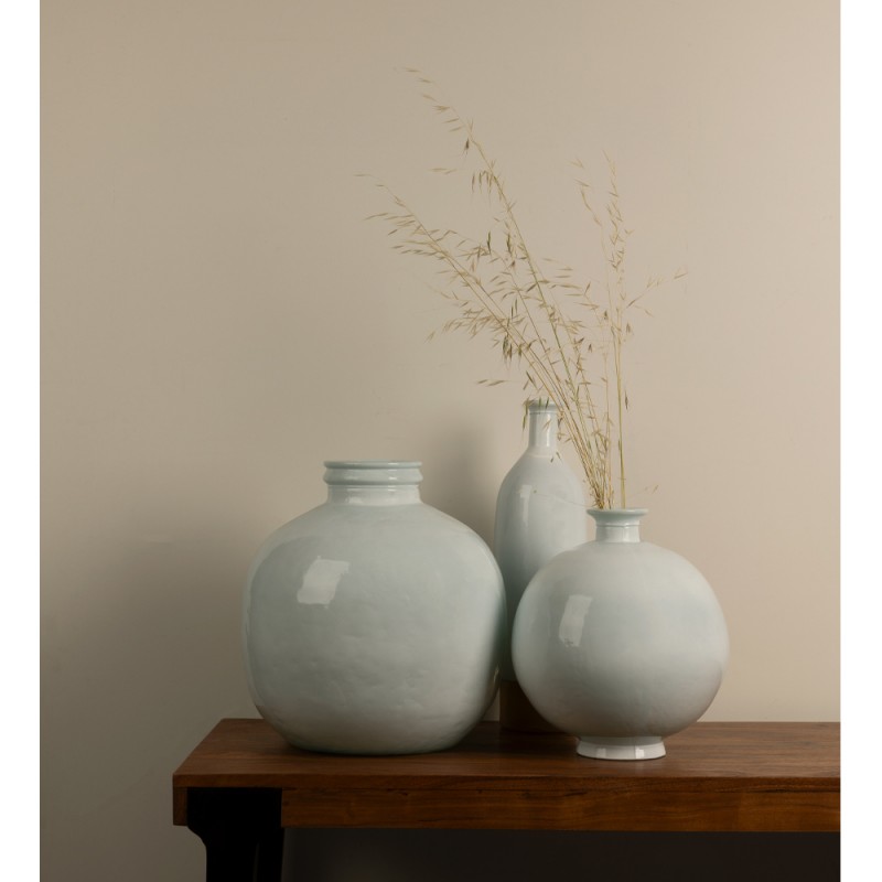 ICE AGE ΒΑΖΟ 32x32x35cm ΑΝΑΚΥΚΛΩΜΕΝΟ ΓΥΑΛΙ ΛΕΥΚΟ