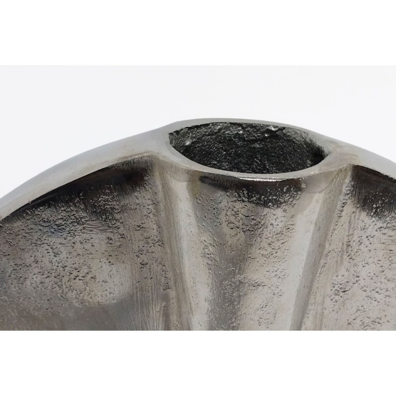 KALIA ΒΑΖΟ 27x8x27cm ΑΛΟΥΜΙΝΙΟ SILVER NICKEL