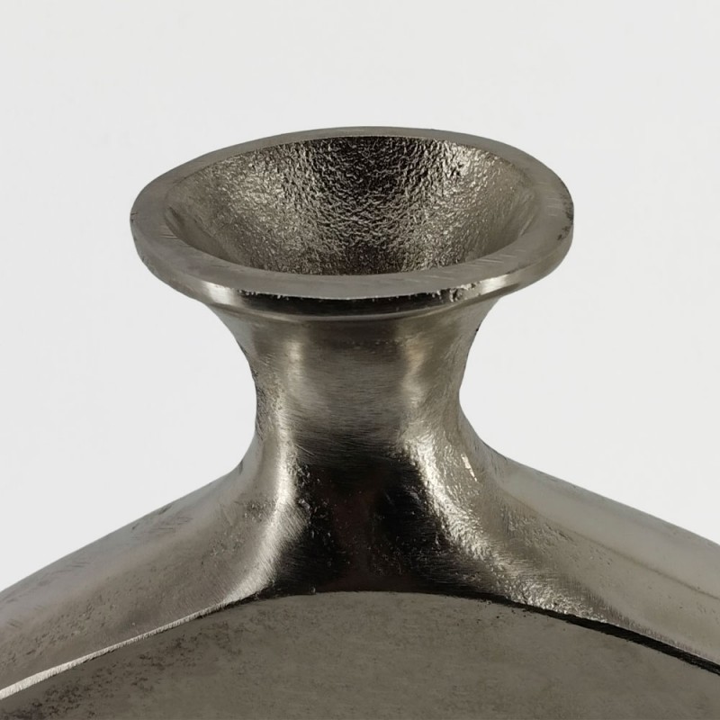 ABSTRACT CIRCLE ΒΑΖΟ 37x5x45cm ΑΛΟΥΜΙΝΙΟ SILVER NICKEL