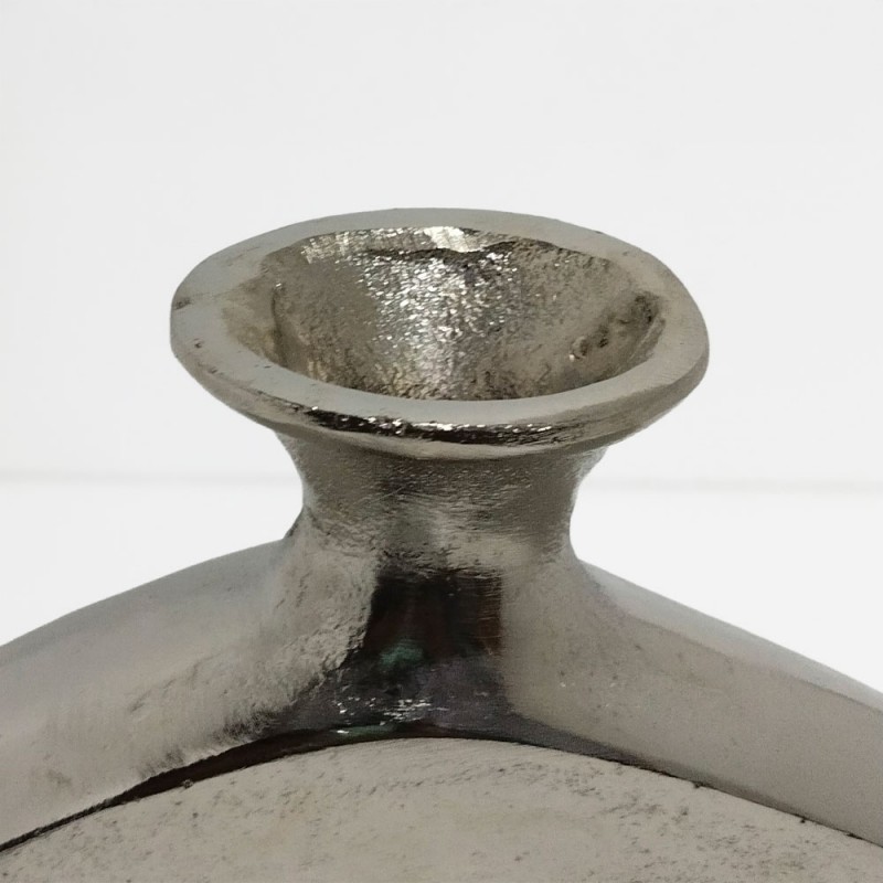 ABSTRACT CIRCLE ΒΑΖΟ 26x4x31cm ΑΛΟΥΜΙΝΙΟ SILVER NICKEL