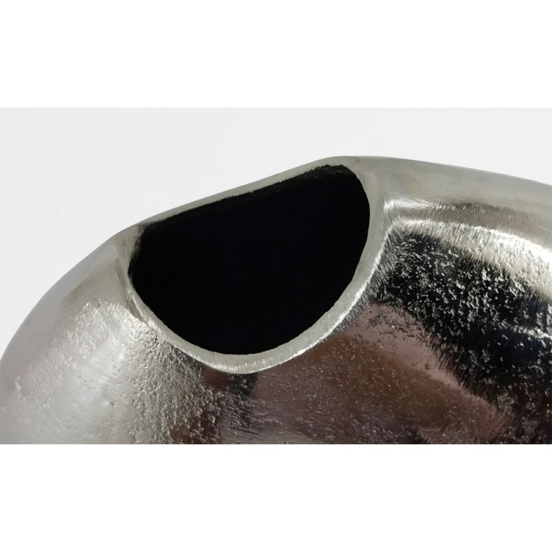 DOTO ΒΑΖΟ 16x8x18cm ΑΛΟΥΜΙΝΙΟ SILVER NICKEL