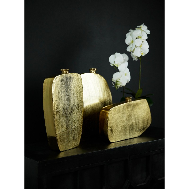 ODEN ΒΑΖΟ 40x7x25cm ΑΛΟΥΜΙΝΙΟ ΧΡΥΣΟ