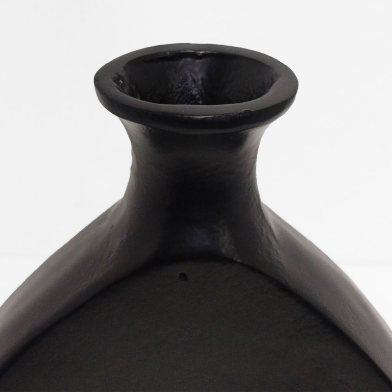 ABSTRACT TRIANGLE ΒΑΖΟ 33x5x38cm ΑΛΟΥΜΙΝΙΟ ΜΑΥΡΟ