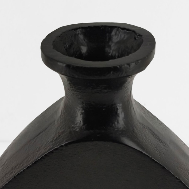 ABSTRACT TRIANGLE ΒΑΖΟ 27x5x32cm ΑΛΟΥΜΙΝΙΟ ΜΑΥΡΟ