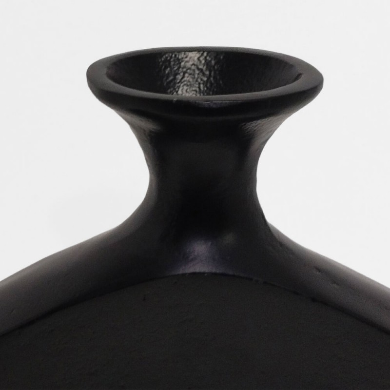 ABSTRACT CIRCLE ΒΑΖΟ 37x5x45cm ΑΛΟΥΜΙΝΙΟ ΜΑΥΡΟ