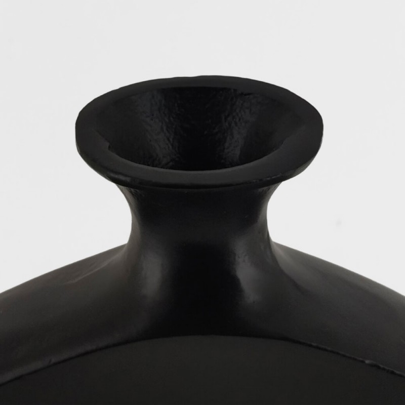 ABSTRACT CIRCLE ΒΑΖΟ 26x4x31cm ΑΛΟΥΜΙΝΙΟ ΜΑΥΡΟ