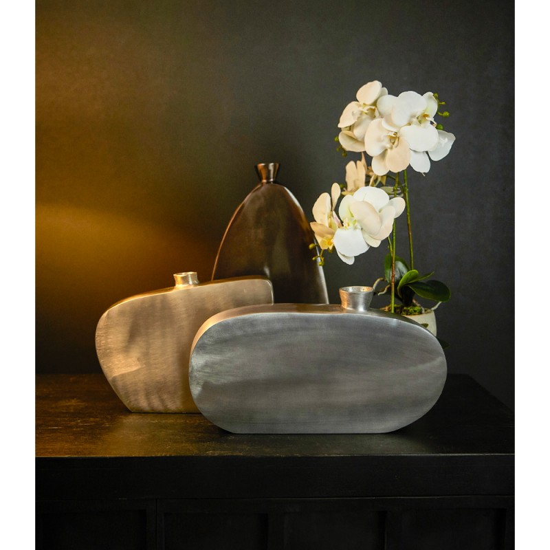 OMNIA ΒΑΖΟ 38x5x23cm ΑΛΟΥΜΙΝΙΟ ΓΚΡΙ