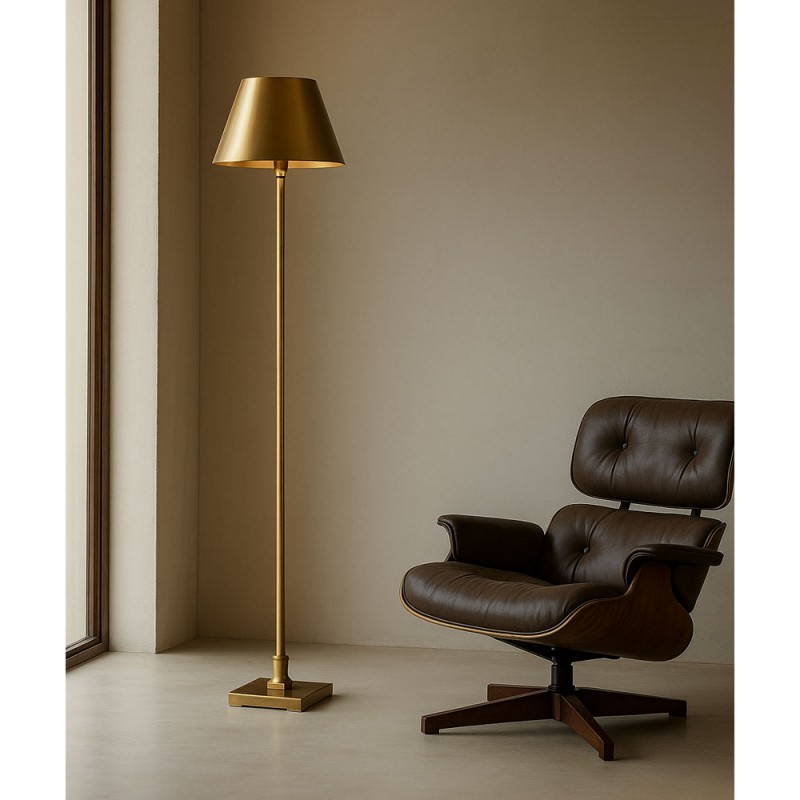 MARCELIN ΦΩΤΙΣΤΙΚΟ ΕΠΙΔΑΠΕΔΙΟ 23x23x150cm ΑΛΟΥΜΙΝΙΟ ΧΡΥΣΟ ΧΡΥΣΟ