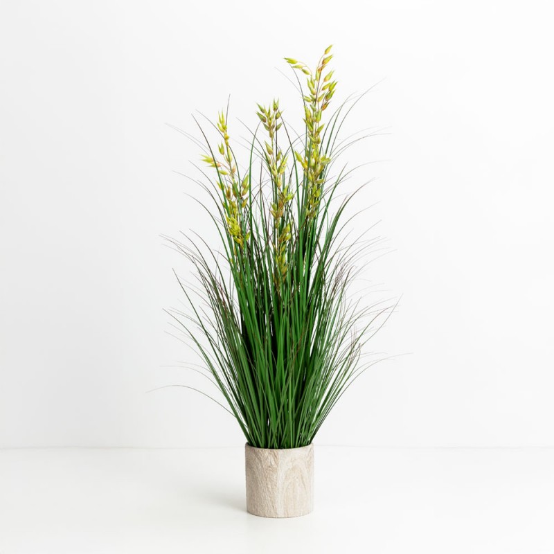 OAT GRASS ΦΥΤΟ ΤΕΧΝΗΤΟ ΣΕ ΓΛΑΣΤΡΑ 120cm PVC ΠΡΑΣΙΝΟ