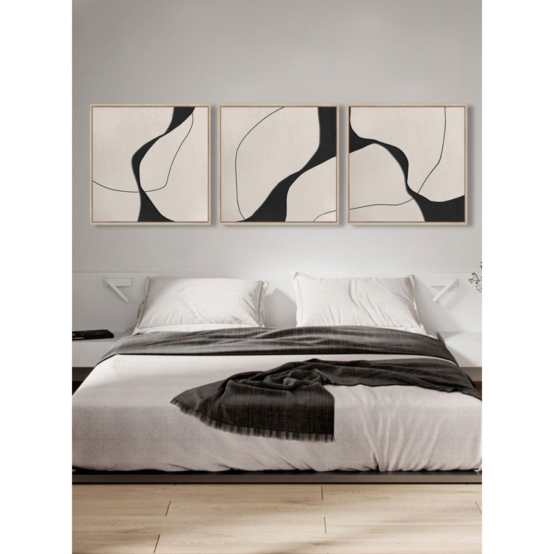 RENEWAL ΠΙΝΑΚΑΣ SET 3ΤΜΧ 60x180x4cm ΚΑΜΒΑΣ ΛΕΥΚΟ ΜΑΥΡΟ MDF ΦΥΣΙΚΟ