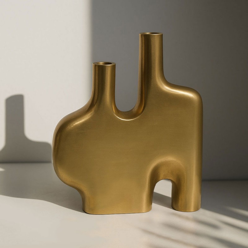 BRONTIE ΒΑΖΟ 30x7x36cm ΑΛΟΥΜΙΝΙΟ ΧΡΥΣΟ