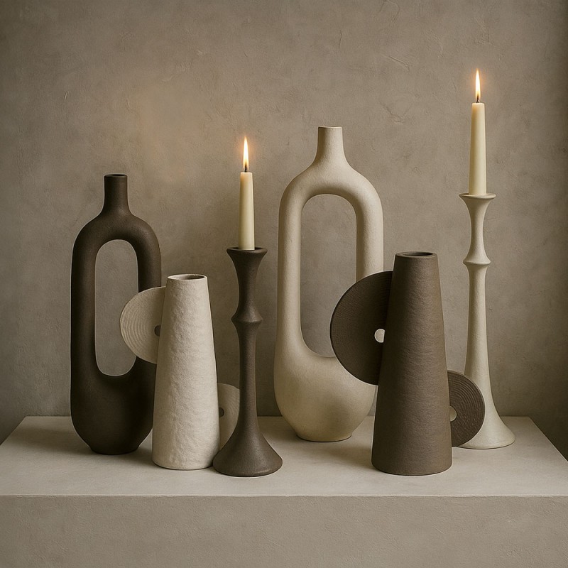 FINTON ΒΑΖΟ 26x13x40cm ΑΛΟΥΜΙΝΙΟ MUD