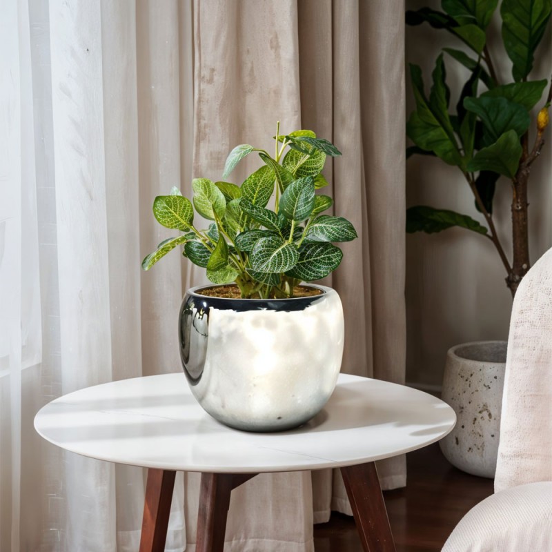 ARGENTO ΒΑΖΟ 28x28x24cm ΚΕΡΑΜΙΚΟ ΑΣΗΜΙ