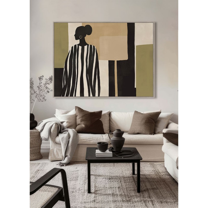 TIERRA ΠΙΝΑΚΑΣ ΔΙΑΚΟΣΜΗΤΙΚΟΣ ΜΕ ΚΟΡΝΙΖΑ 90x120x4cm ΚΑΜΒΑΣ ΠΟΛΥΧΡΩΜΟ ΞΥΛΟ ΦΥΣΙΚΟ