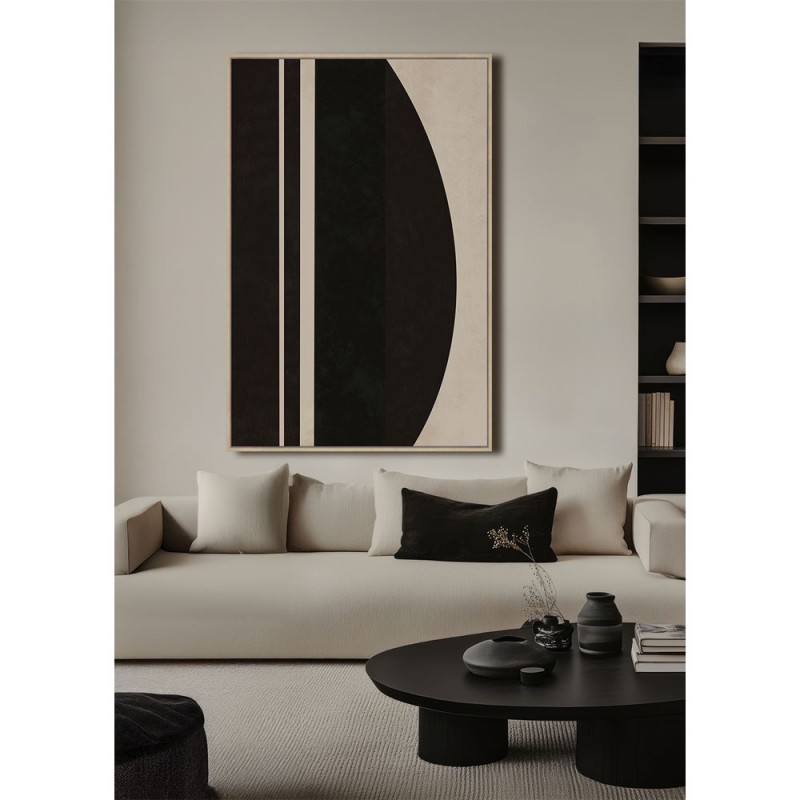 SOLAIRE B ΠΙΝΑΚΑΣ ΔΙΑΚΟΣΜΗΤΙΚΟΣ ΜΕ ΚΟΡΝΙΖΑ 80x120x4cm ΚΑΜΒΑΣ ΚΑΦΕ ΣΚΟΥΡΟ ΜΠΕΖ ΞΥΛΟ ΦΥΣΙΚΟ