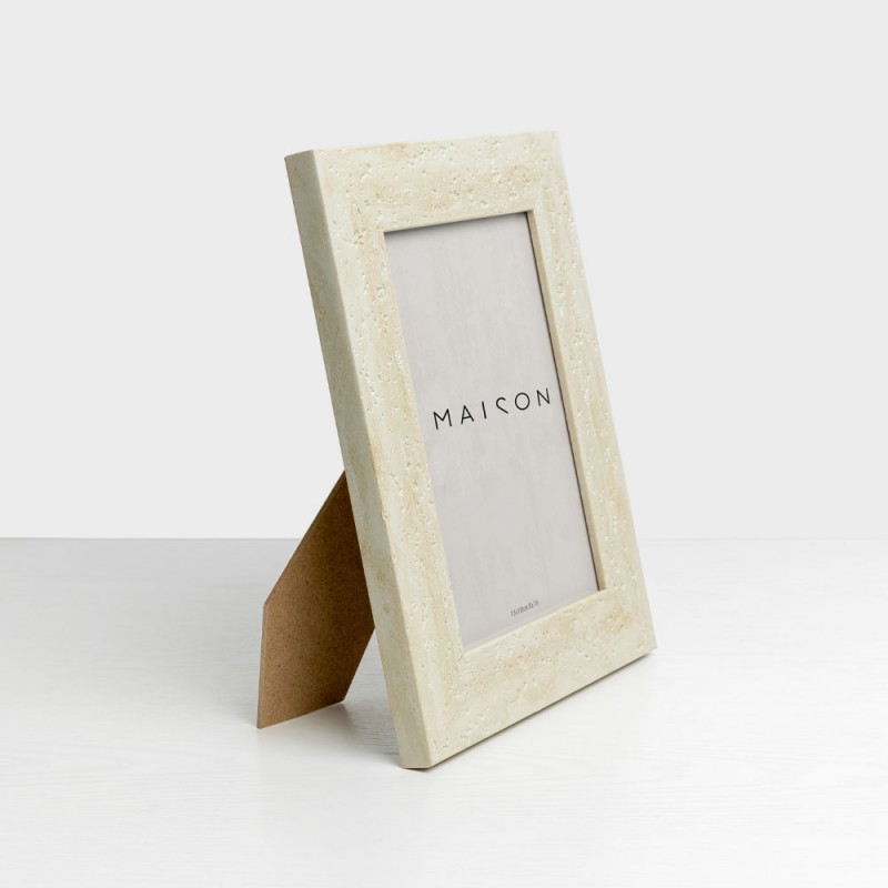 LITHOS ΚΟΡΝΙΖΑ 18.6x1.5x23.7cm POLYRESIN BEIGE ΓΥΑΛΙ