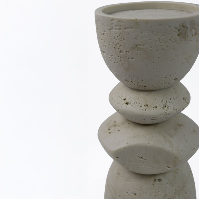 EQUINOX II ΚΗΡΟΠΗΓΙΟ ΔΙΑΚΟΣΜΗΤΙΚΟ 10x10x20cm RESIN ΜΠΕΖ