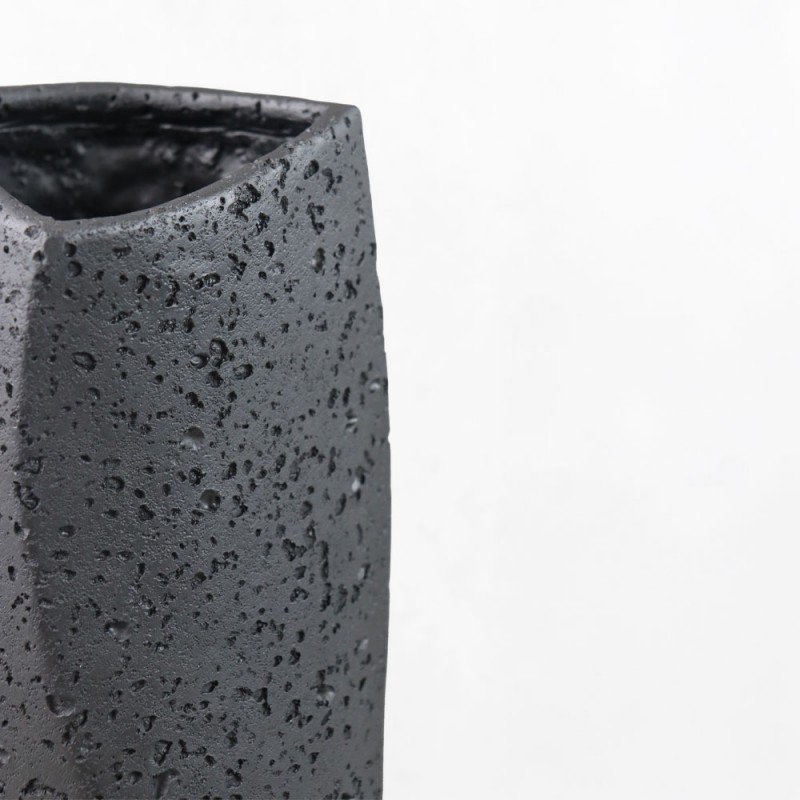 VOID II ΒΑΖΟ 16.5x14.5x39cm RESIN ΜΑΥΡΟ