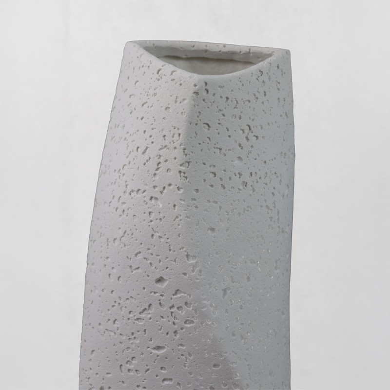 VOID III ΒΑΖΟ 16.5x14.5x39cm RESIN ΑΣΠΡΟ