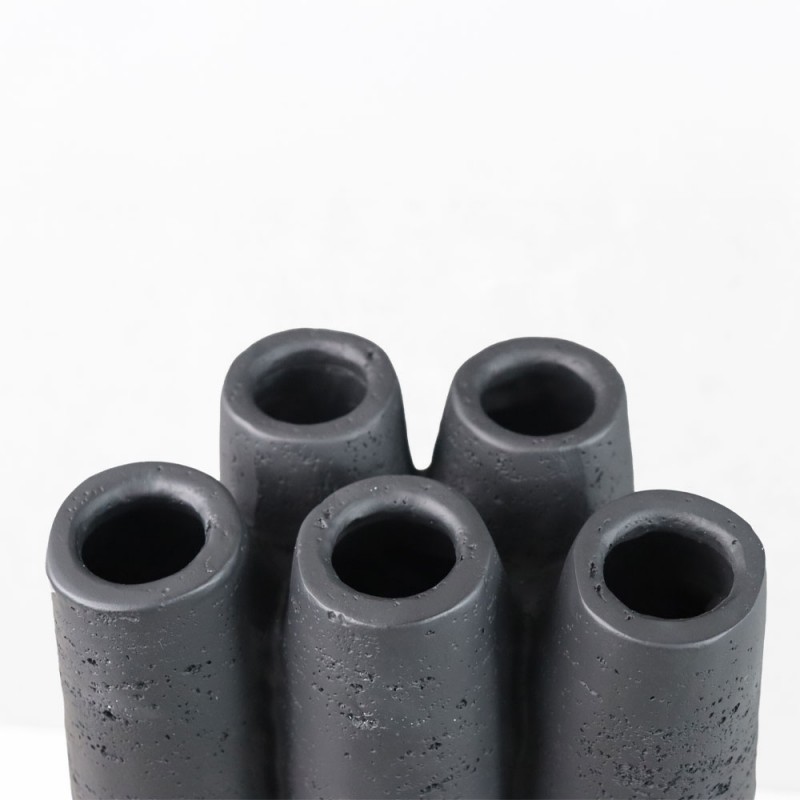 ORIN II ΒΑΖΟ 23x15.5x38cm RESIN ΜΑΥΡΟ