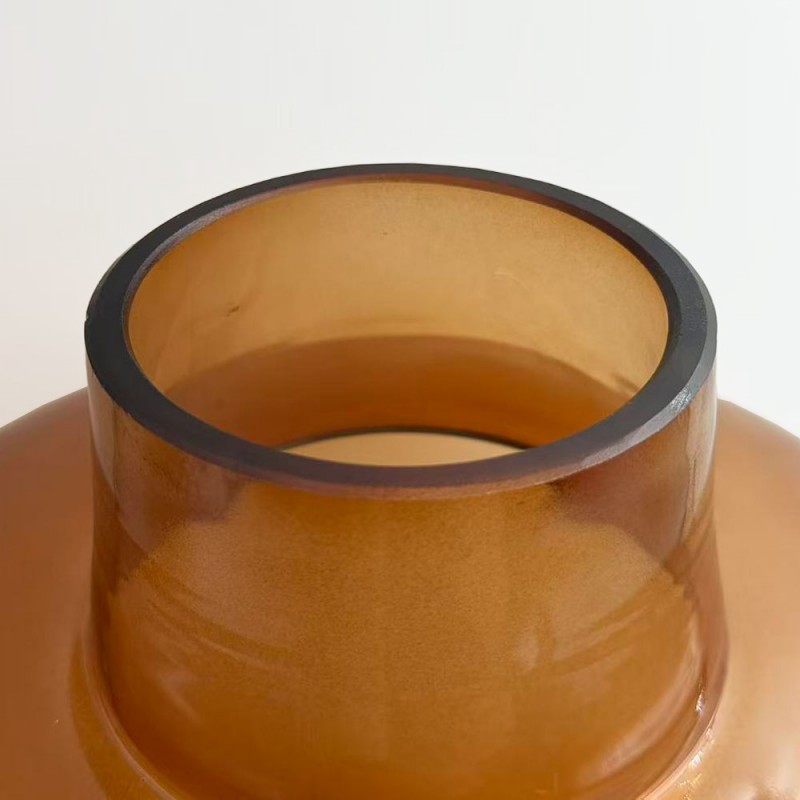 VIDRIO ΒΑΖΟ 25x25x38cm ΓΥΑΛΙ CARAMEL