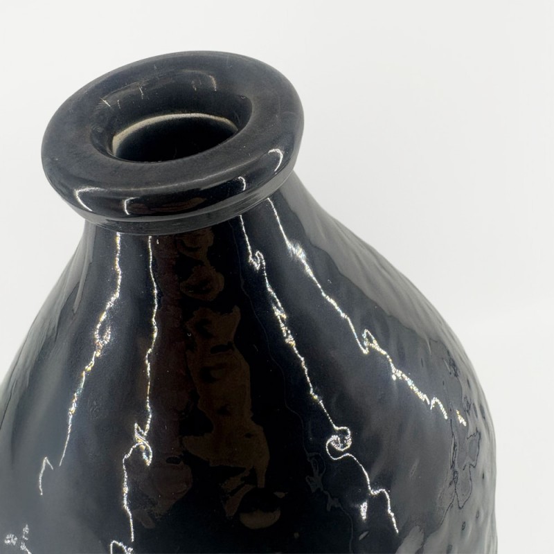 SPICE ΒΑΖΟ 22x22x35.5cm ΓΥΑΛΙ ΜΑΥΡΟ