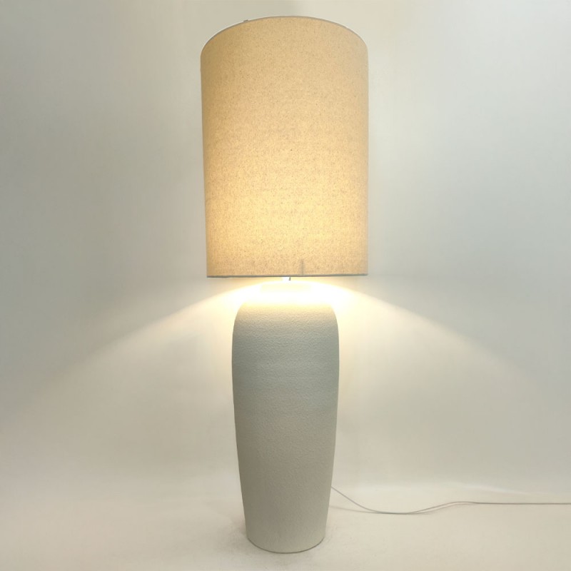 EONIA ΦΩΤΙΣΤΙΚΟ ΕΠΙΤΡΑΠΕΖΙΟ 35x35x101cm ΚΕΡΑΜΙΚΟ ΛΕΥΚΟ ΛΙΝΟ ΛΕΥΚΟ