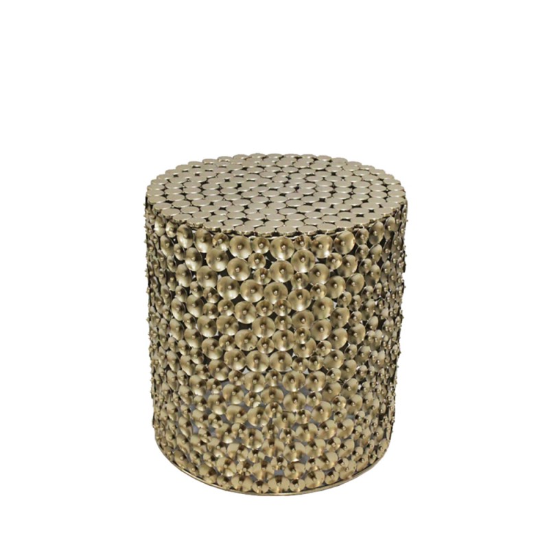 POPPY COFFEE TABLE SET 2ΤΕΜ ΧΡΥΣΟ ANTIQUE 44x44x46.5