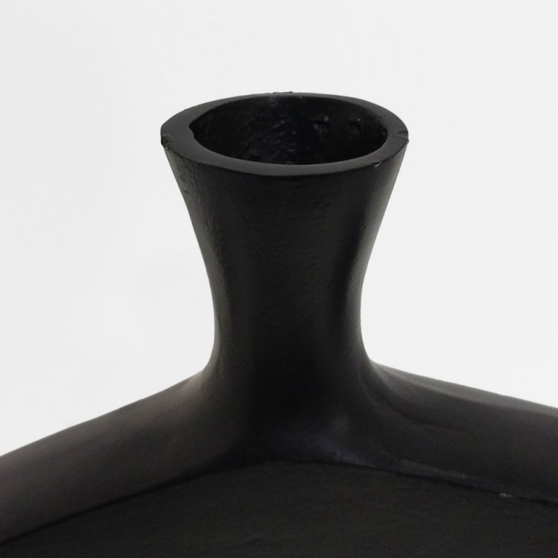 ABSTRACT OVAL ΒΑΖΟ 31x5x41cm ΑΛΟΥΜΙΝΙΟ ΜΑΥΡΟ