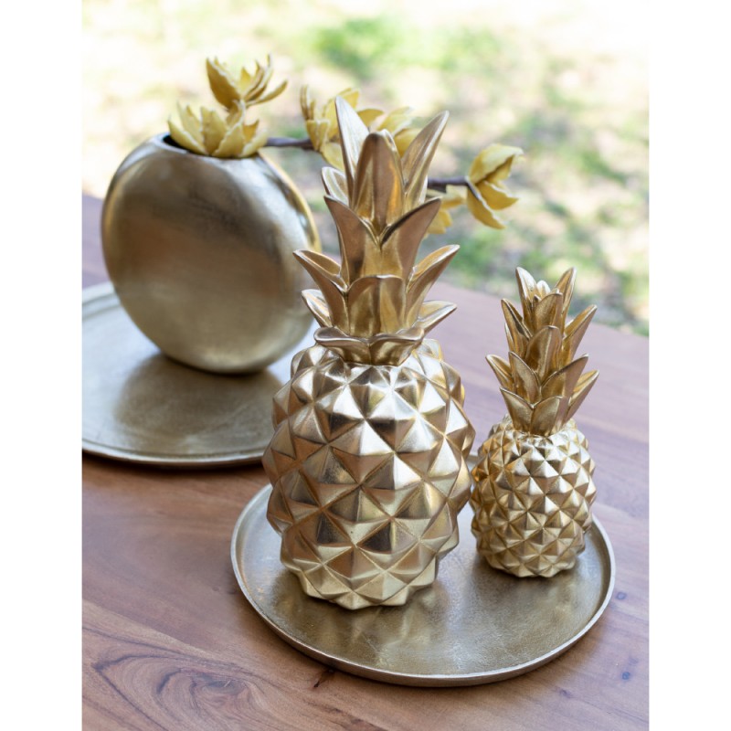 PINEAPPLE ΔΙΑΚΟΣΜΗΤΙΚΟ ΑΝΑΝΑΣ 12x12x29cm POLYRESIN ΧΡΥΣΟ