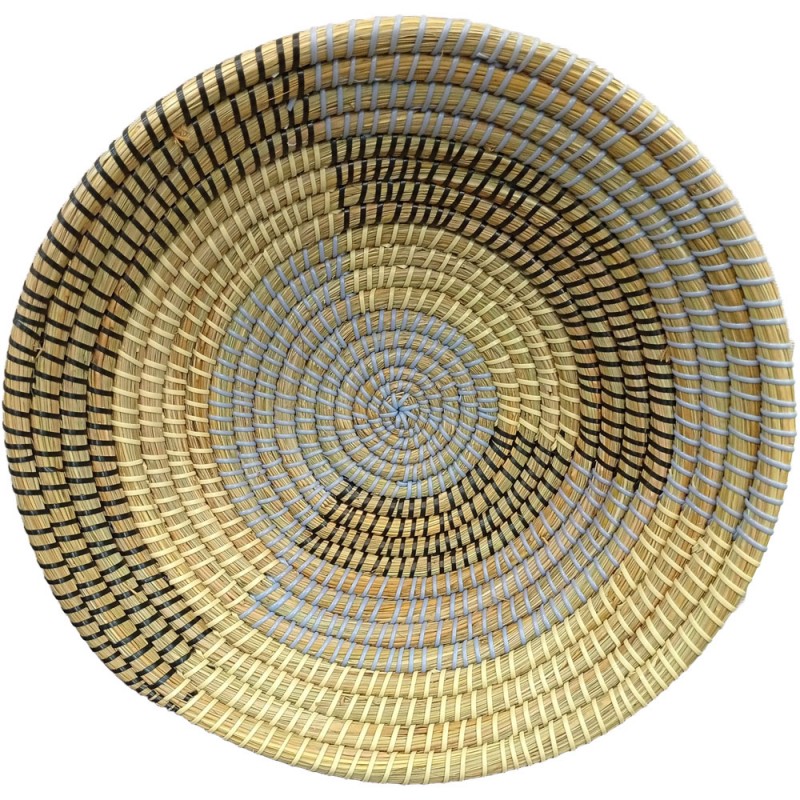 TIA ΜΠΩΛ 42x42x12cm KANSGRASS ΦΥΣΙΚΟ ΜΑΥΡΟ ΠΛΑΣΤΙΚΟ ΓΑΛΑΖΙΟ