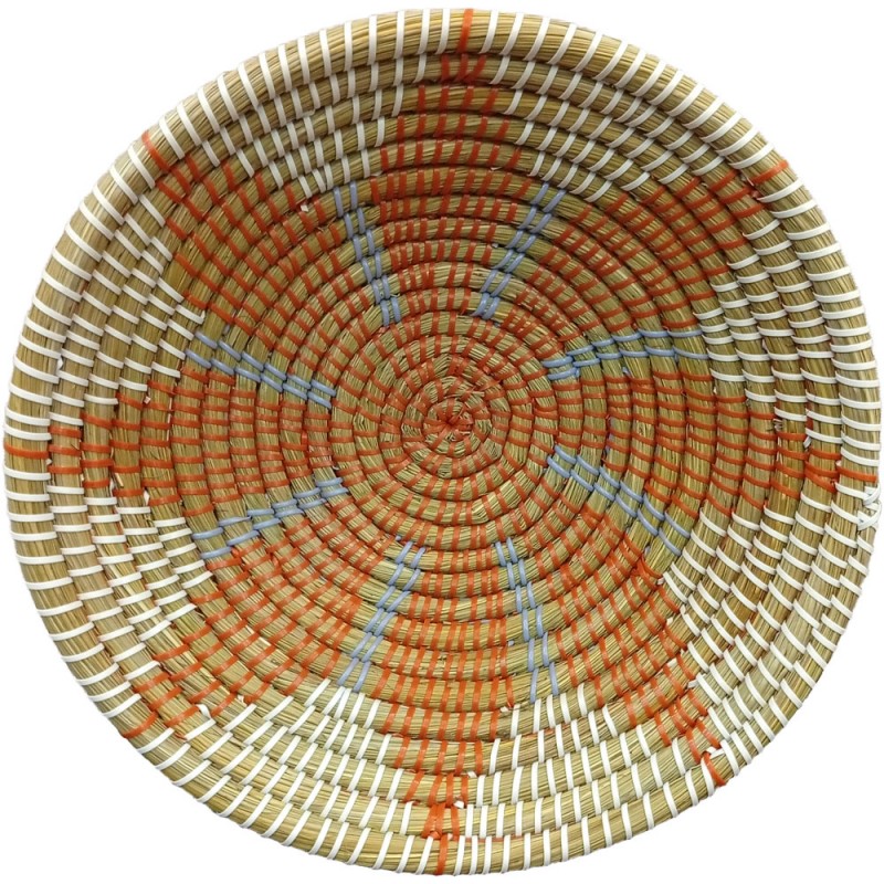 RIA ΜΠΩΛ 39x39x12cm KANSGRASS ΑΣΠΡΟ ΠΟΡΤΟΚΑΛΙ ΠΛΑΣΤΙΚΟ ΓΑΛΑΖΙΟ