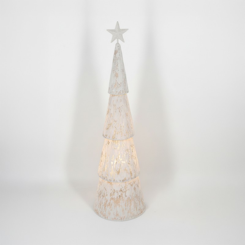 SAPIN XMAS ΦΩΤΙΣΤΙΚΟ 27x27x90.5cm ΣΙΔΕΡΟ ΛΕΥΚΟ