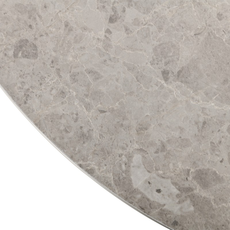CASPIAN ΤΡΑΠΕΖΙ ΓΚΡΙ ΜΕ ΟΨΗ ΜΑΡΜΑΡΟΥ 80x80x75cm