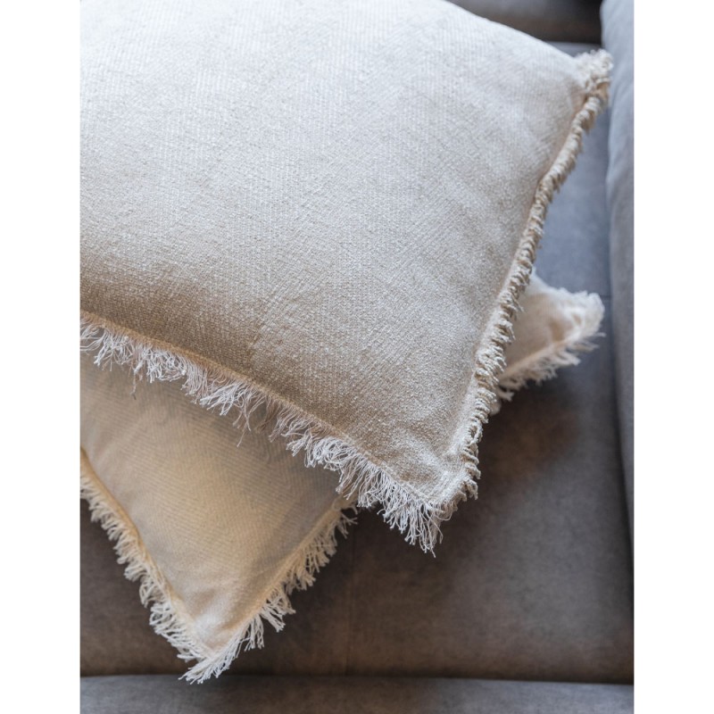 RASUL ΔΙΑΚΟΣΜΗΤΙΚΟ ΜΑΞΙΛΑΡΙ 45x45cm ΥΦΑΣΜΑ ΛΕΥΚΟ POLYESTER