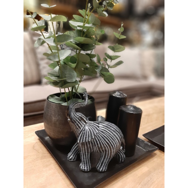 DAHLIA ΔΙΣΚΟΣ ΔΙΑΚΟΣΜΗΣΗΣ 28x28x2cm ΑΛΟΥΜΙΝΙΟ ΜΑΥΡΟ