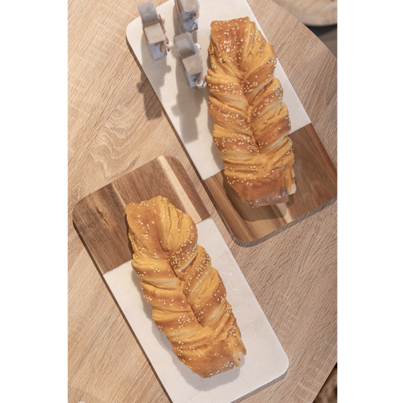 MACAEL ΔΙΣΚΟΣ ΚΟΠΗΣ 35x17x2cm ΜΑΡΜΑΡΟ ΛΕΥΚΟ ΦΥΣΙΚΟ ΞΥΛΟ