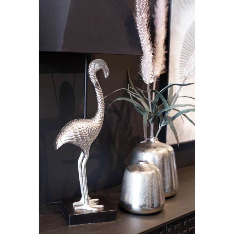 GIRAFFE ΦΩΤΙΣΤΙΚΟ ΕΠΙΤΡΑΠΕΖΙΟ 30x20x70cm ΜΕΤΑΛΛΟ ΑΣΗΜΙ ΜΑΥΡΟ ΥΦΑΣΜΑ