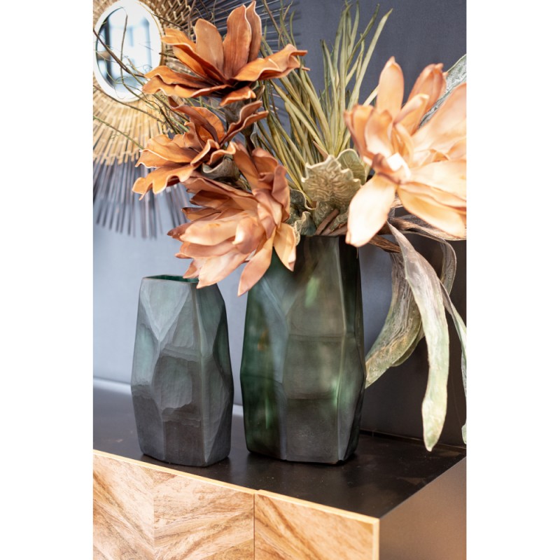 ROCHE GREEN ΒΑΖΟ 21x15x38cm ΓΥΑΛΙ ΠΡΑΣΙΝΟ