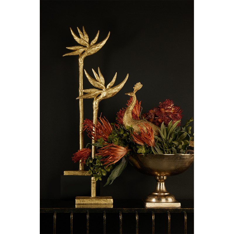 PARADISE BIRD ΔΙΑΚΟΣΜΗΤΙΚΟ ΛΟΥΛΟΥΔΙ 23x9x63cm POLYRESIN ΧΡΥΣΟ