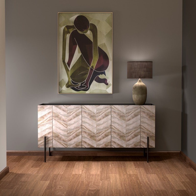 YOGA ΠΙΝΑΚΑΣ ΔΙΑΚΟΣΜΗΣΗΣ 80x120x5cm ΚΑΜΒΑΣ ΠΟΛΥΧΡΩΜΟ ΞΥΛΟ ΣΑΜΠΑΝΙ