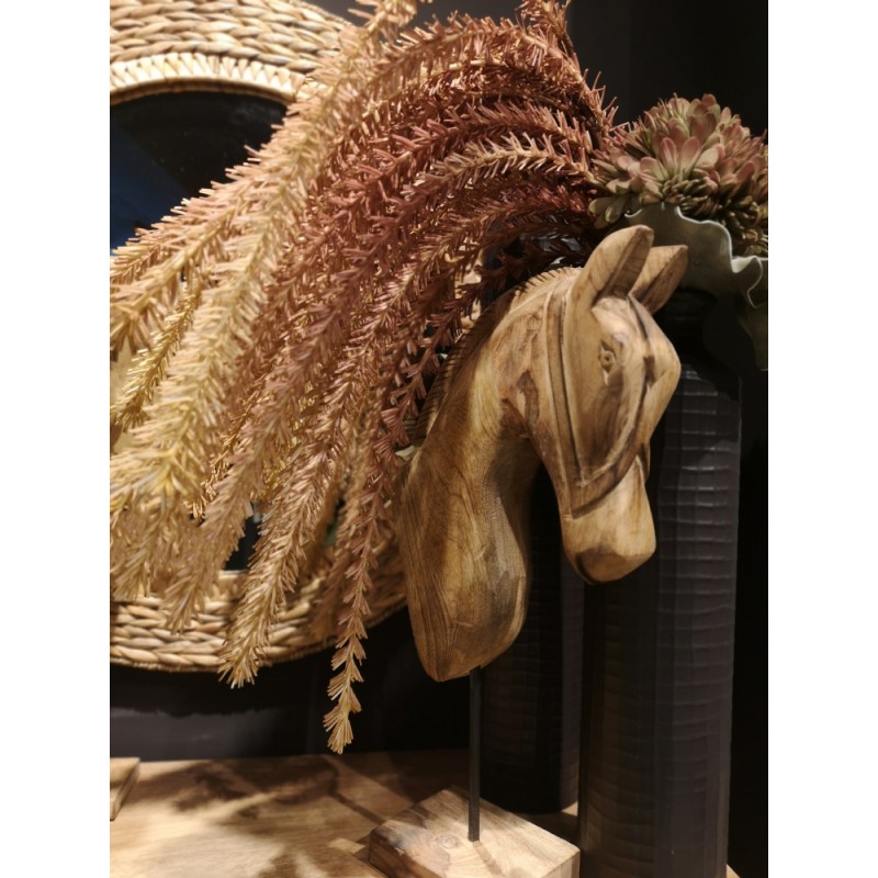 BOGO ΔΙΑΚΟΣΜΗΤΙΚΟ ΑΛΟΓΟ 28x12x54cm ΞΥΛΟ MANGO ΦΥΣΙΚΟ ΣΙΔΕΡΟ