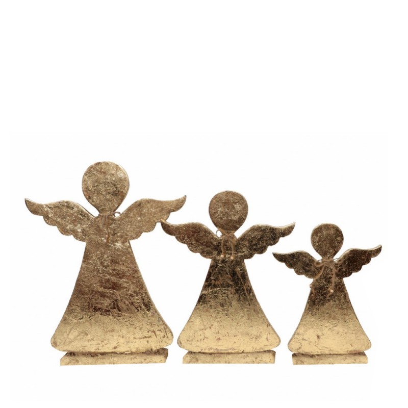 EIRA ΧΡΙΣΤΟΥΓΕΝΝΙΑΤΙΚΟ ΔΙΑΚΟΣΜΗΤΙΚΟ ΑΓΓΕΛΟΣ 23x8x43cm ΞΥΛΟ MANGO ΧΡΥΣΟ